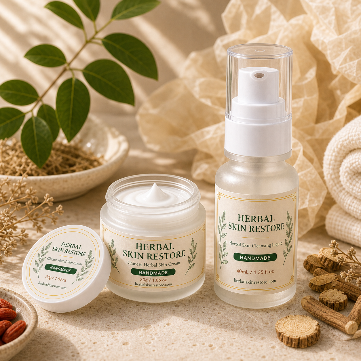 Herbal Cleansing & Moisturizing Set